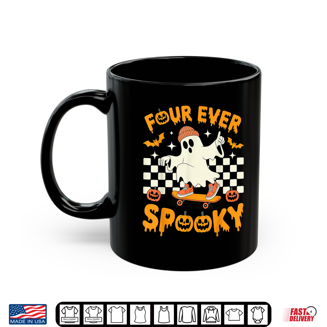 Four Ever Spooky Boys Halloween 4Th Birthday Party Costume Shirt
