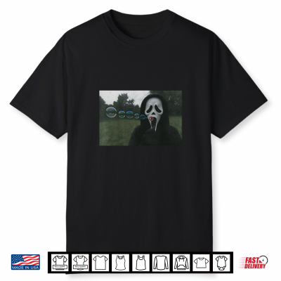 Ghost Face Blowing Bubbles Funny Halloween Meme Shirt