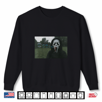 Sweatshirt Ghost Face Blowing Bubbles Funny Halloween Meme Shirt