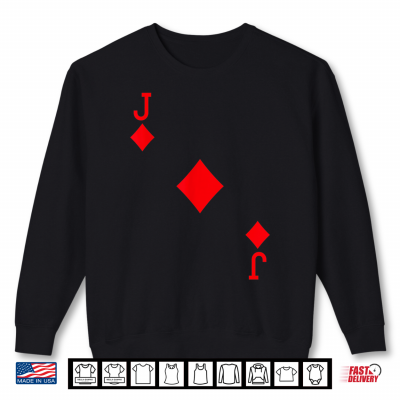 Sweatshirt Jack of Diamonds Costume Shirt Halloween Deck of Cards