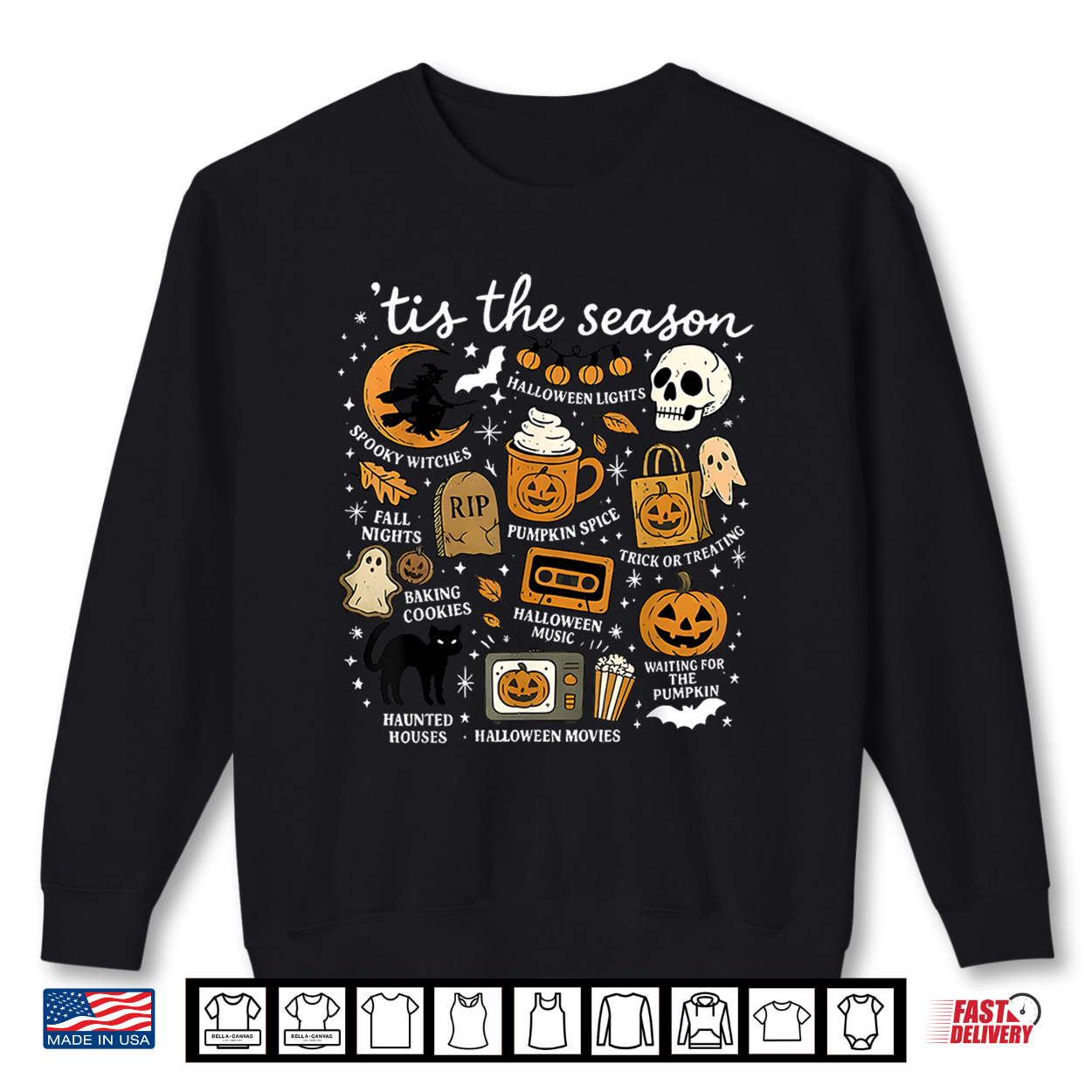 Retro Tis The Season Funny Halloween Season Fall Ghost Shirt Retro Tis The Season Funny Halloween Season Fall Ghost Shirt