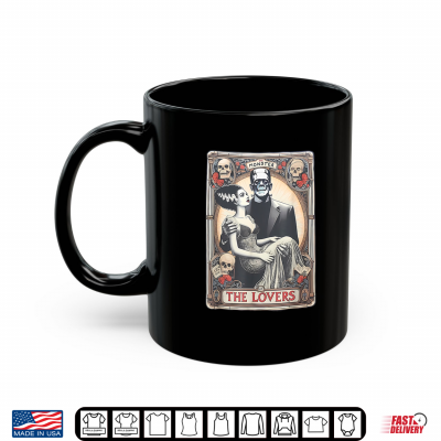 Mug Retro Halloween Frankenstein Lovers Tarot Card Halloween Shirt