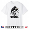 Spooky Raven Reading Book Lover Crow Halloween Tree Goth Shirt
