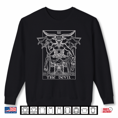 The Devil Tarot Card Baphomet Gothic Halloween Satanic Witch Shirt 2 Sweatshirt The Devil Tarot Card Baphomet Gothic Halloween Satanic Witch Shirt