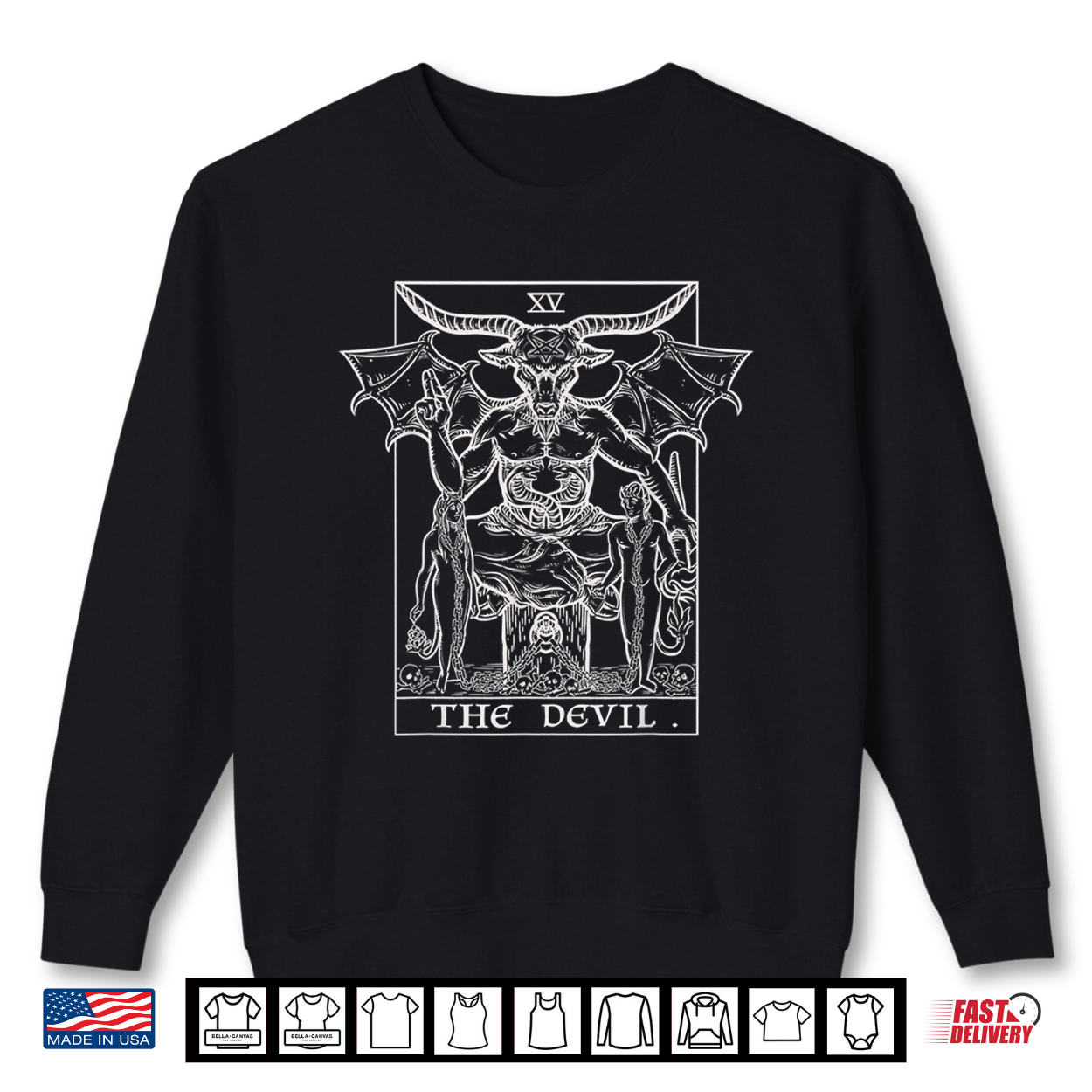 The Devil Tarot Card Baphomet Gothic Halloween Satanic Witch Shirt The Devil Tarot Card Baphomet Gothic Halloween Satanic Witch Shirt