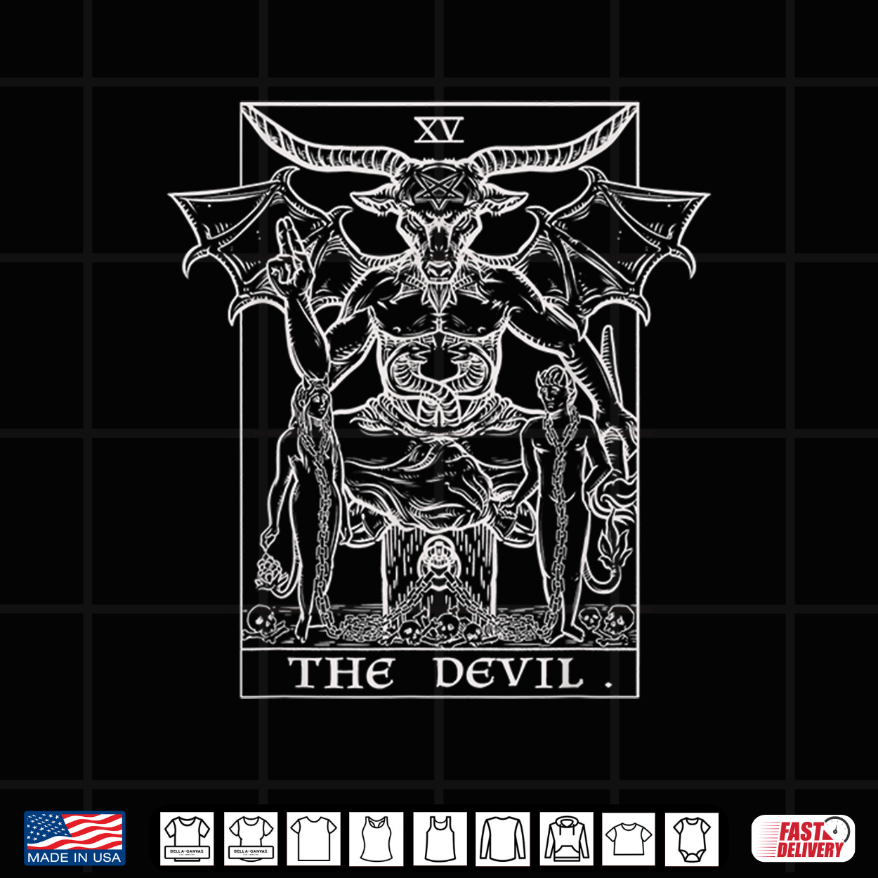 The Devil Tarot Card Baphomet Gothic Halloween Satanic Witch Shirt The Devil Tarot Card Baphomet Gothic Halloween Satanic Witch Shirt