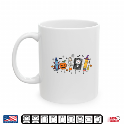 Back To School Halloween Teacher Spooky School Supplies Shirt 3 Mug Back To School Halloween Teacher Spooky School Supplies Shirt