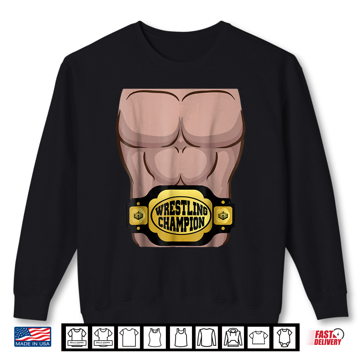 Champion Belt Wrestler Costume Halloween Shirt Kids Adult Shirt Champion Belt Wrestler Costume Halloween Shirt Kids Adult Shirt