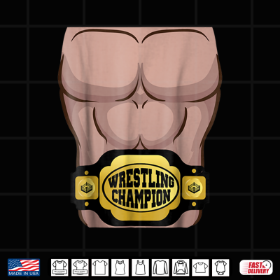 Champion Belt Wrestler Costume Halloween Shirt Kids Adult Shirt 4 Design Champion Belt Wrestler Costume Halloween Shirt Kids Adult
