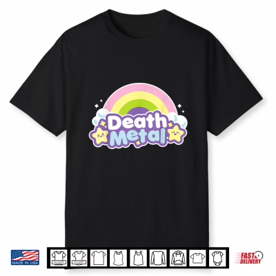 Death Metal Rainbow Halloween Shirt Unicorn Rock Concert Shirt