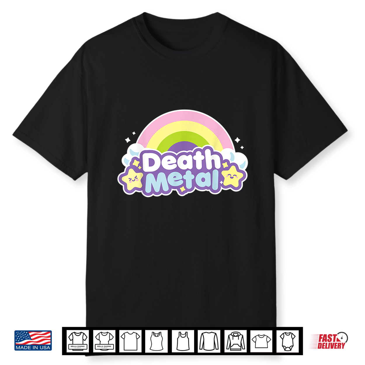 Death Metal Rainbow Halloween Shirt Unicorn Rock Concert Shirt Death Metal Rainbow Halloween Shirt Unicorn Rock Concert Shirt