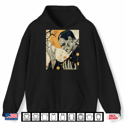 Hoodie Frankenstein Horror Halloween Retro Vintage Shirt