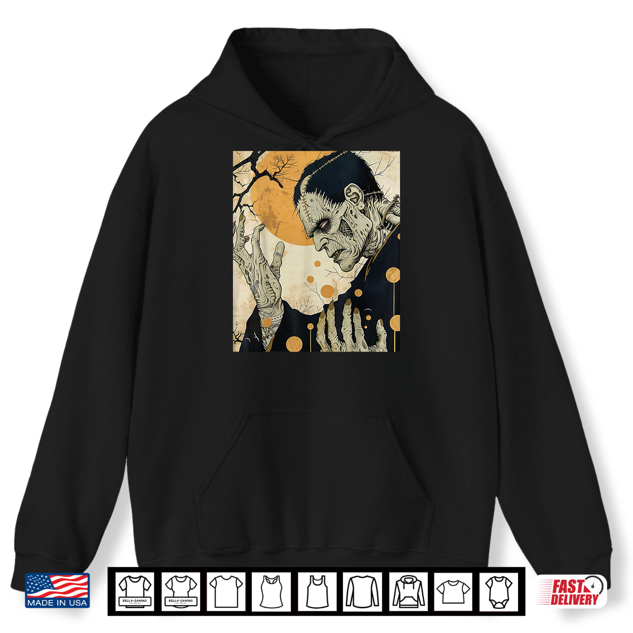 Frankenstein Horror Halloween Retro Vintage Shirt