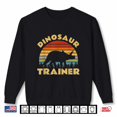 Dinosaur Trainer Halloween Costume Retro Sunset Dino Outline Shirt 2 Sweatshirt Dinosaur Trainer Halloween Costume Retro Sunset Dino Outline Shirt