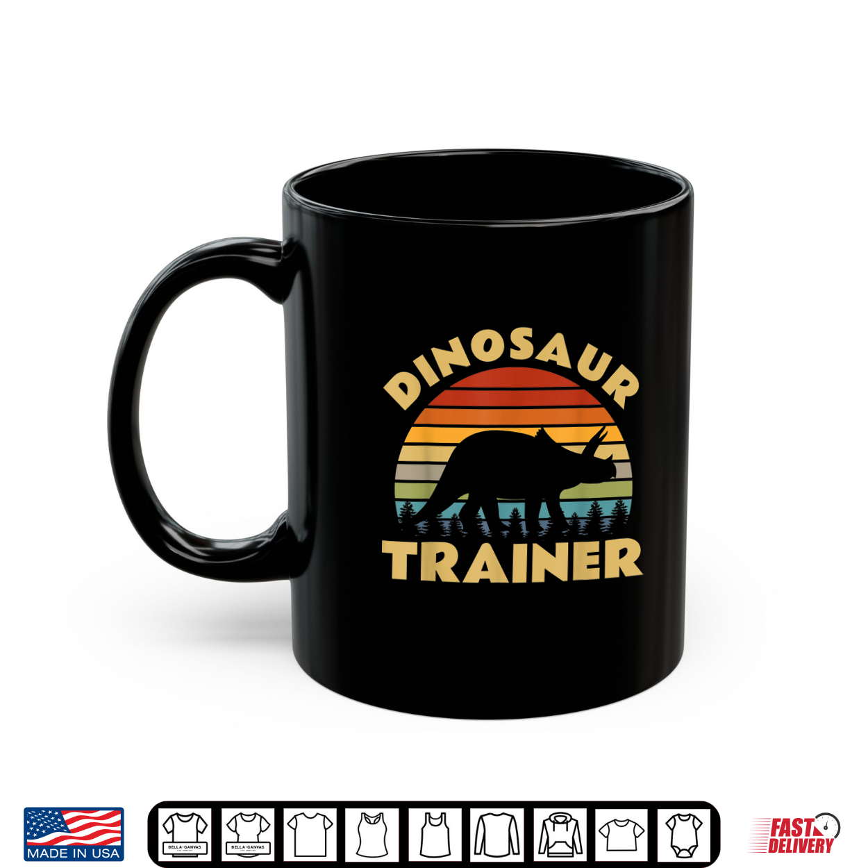Dinosaur Trainer Halloween Costume Retro Sunset Dino Outline Shirt Dinosaur Trainer Halloween Costume Retro Sunset Dino Outline Shirt