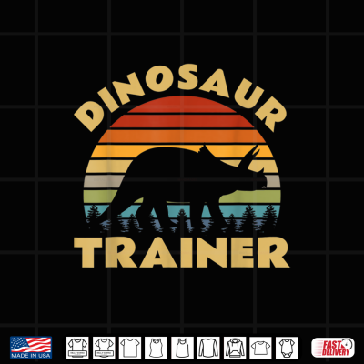 Dinosaur Trainer Halloween Costume Retro Sunset Dino Outline Shirt 4 Design Dinosaur Trainer Halloween Costume Retro Sunset Dino Outline Shirt
