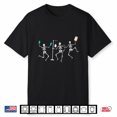 Funny Nurse Skeleton Halloween Healthcare Crew Skeleton Shirt