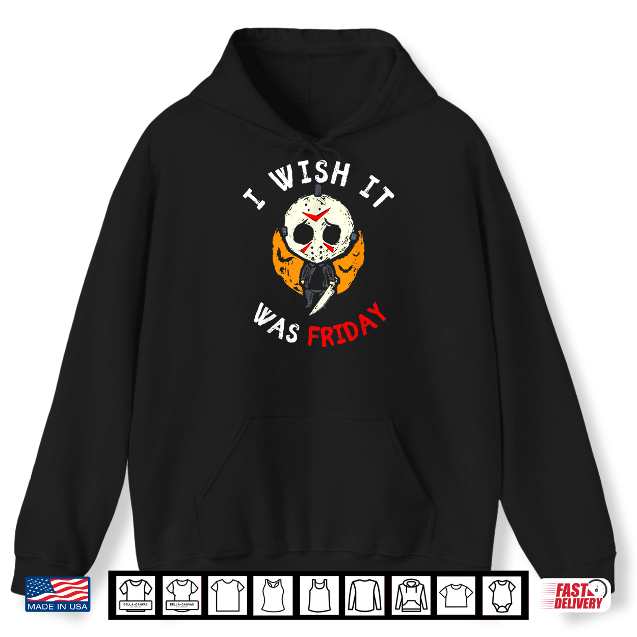 I Wish It Was Friday Funny Scary Halloween Shirt