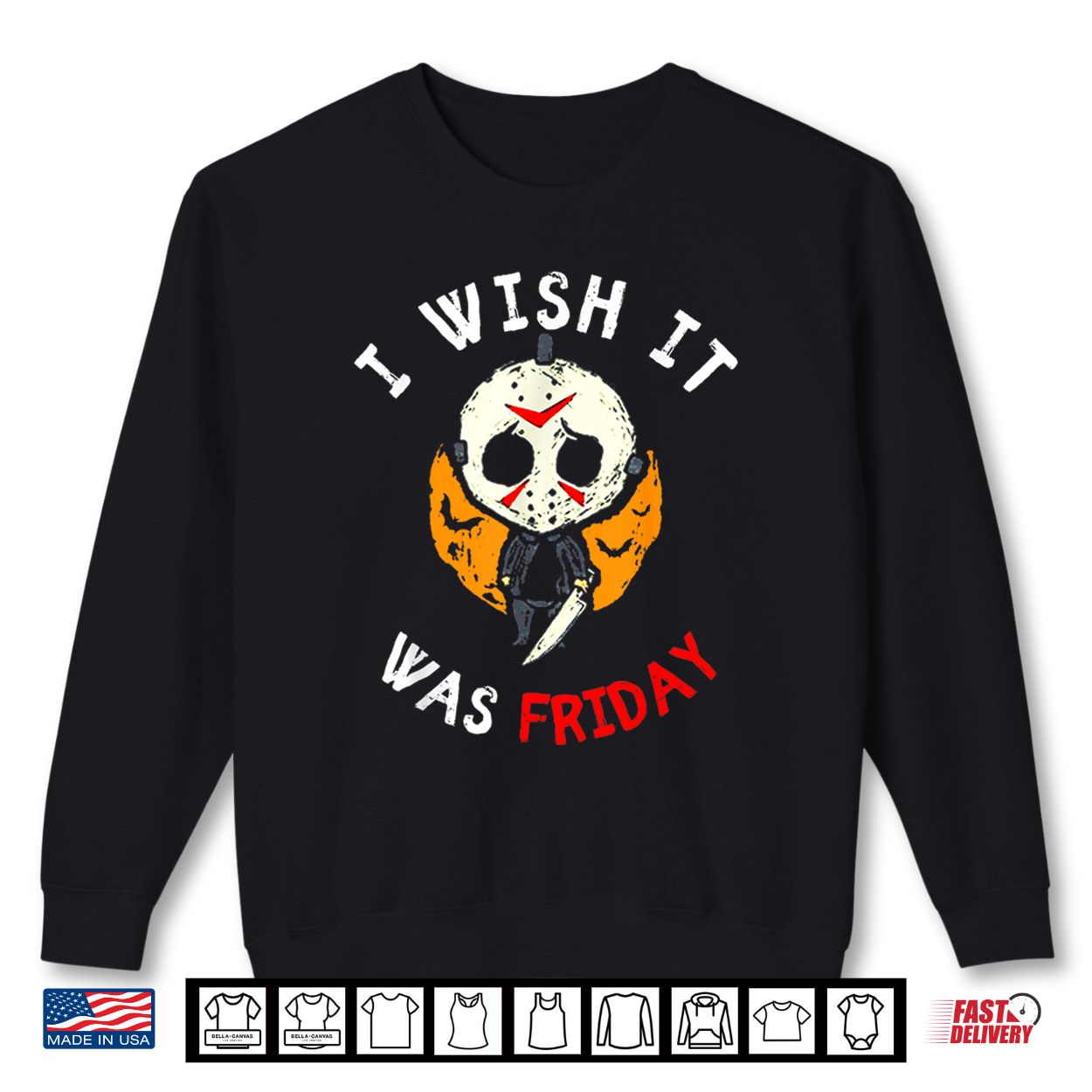 I Wish It Was Friday Funny Scary Halloween Shirt