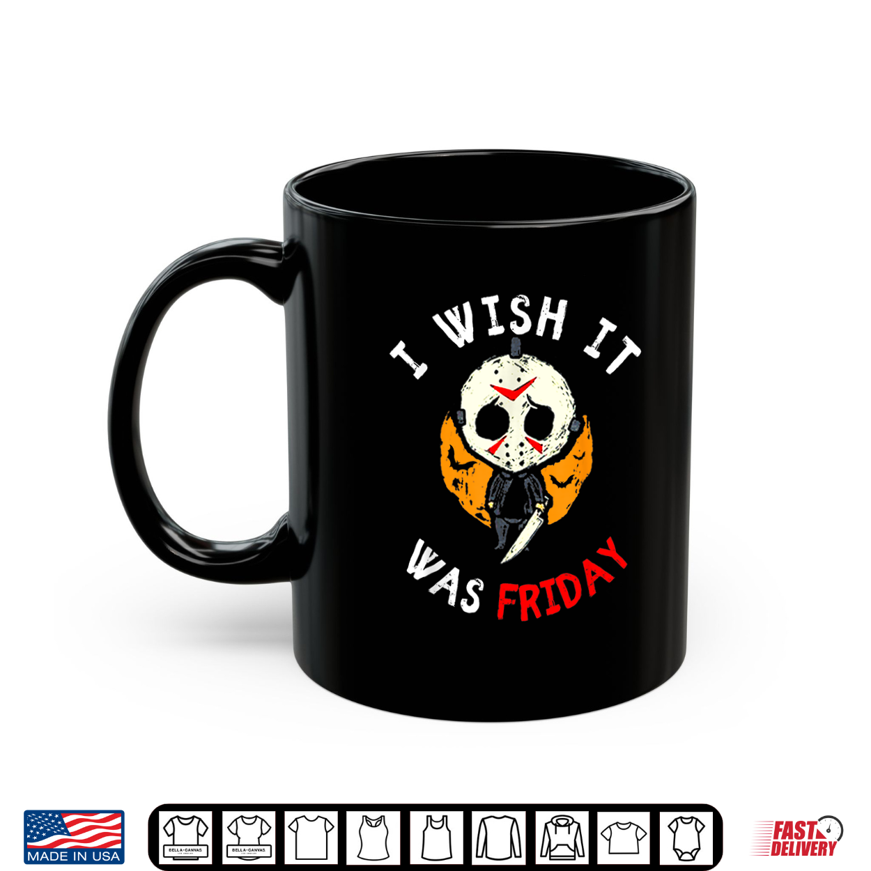 I Wish It Was Friday Funny Scary Halloween Shirt