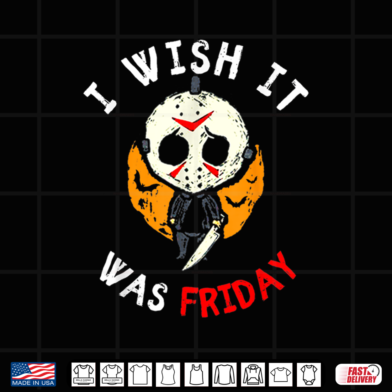 I Wish It Was Friday Funny Scary Halloween Shirt