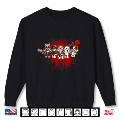Sweatshirt My Little Horror Crew Halloween Calico Cat Shirt