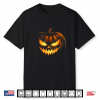 Scary Carved Pumpkin Face Jack O Lantern Halloween Costume Shirt