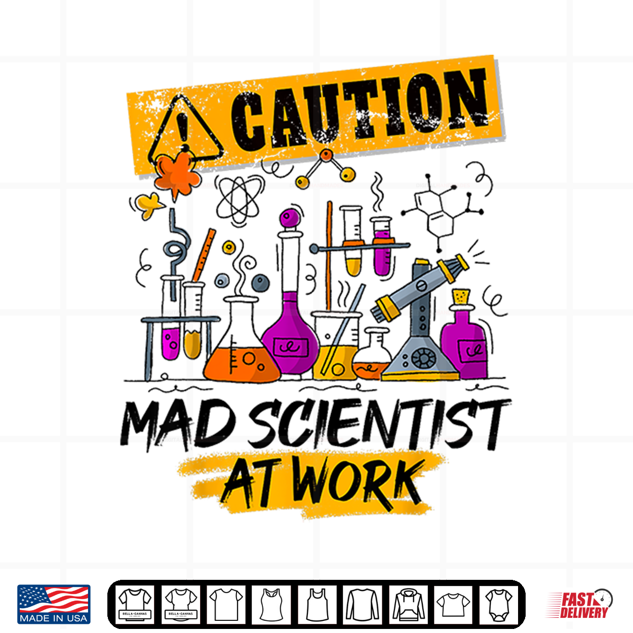 Science Teacher Mad Scientist Halloween Costume Youth Adult Shirt