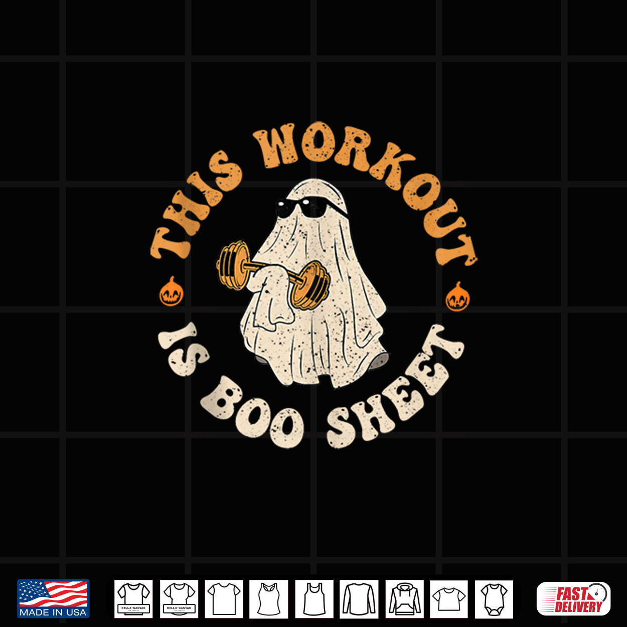 This Workout Is Boo Sheet Gym Fitness Funny Ghost Halloween Shirt