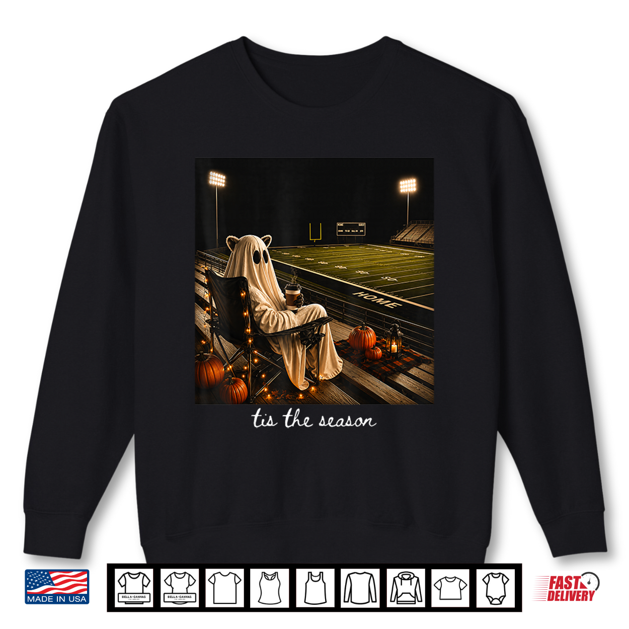 Tis The Season Football Raccoon Ghost Halloween Fall Autumn Shirt Tis The Season Football Raccoon Ghost Halloween Fall Autumn Shirt