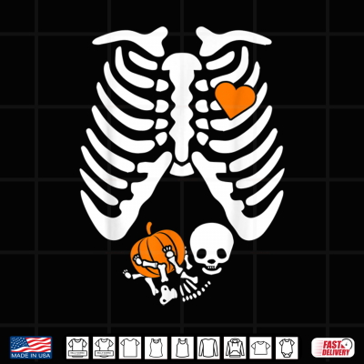 Design Women Skeleton Shirts Pregnancy Announcement Mom Halloween Shirt