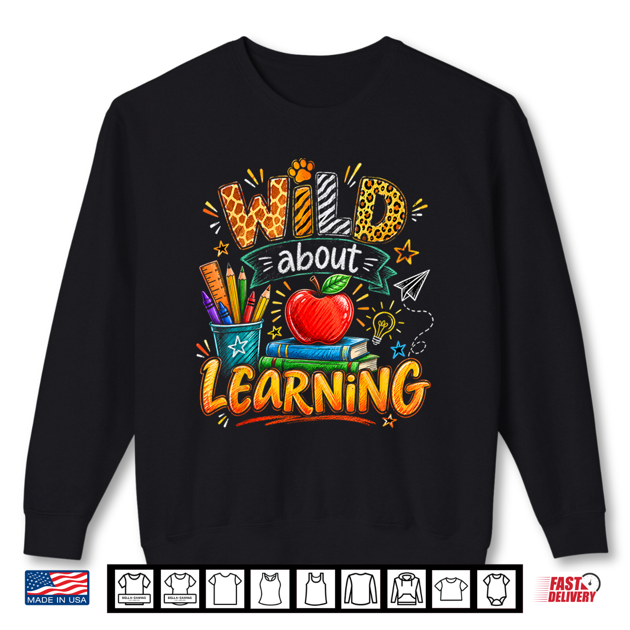 Wild About Learning Back To School Leopard Teacher Student Shirt