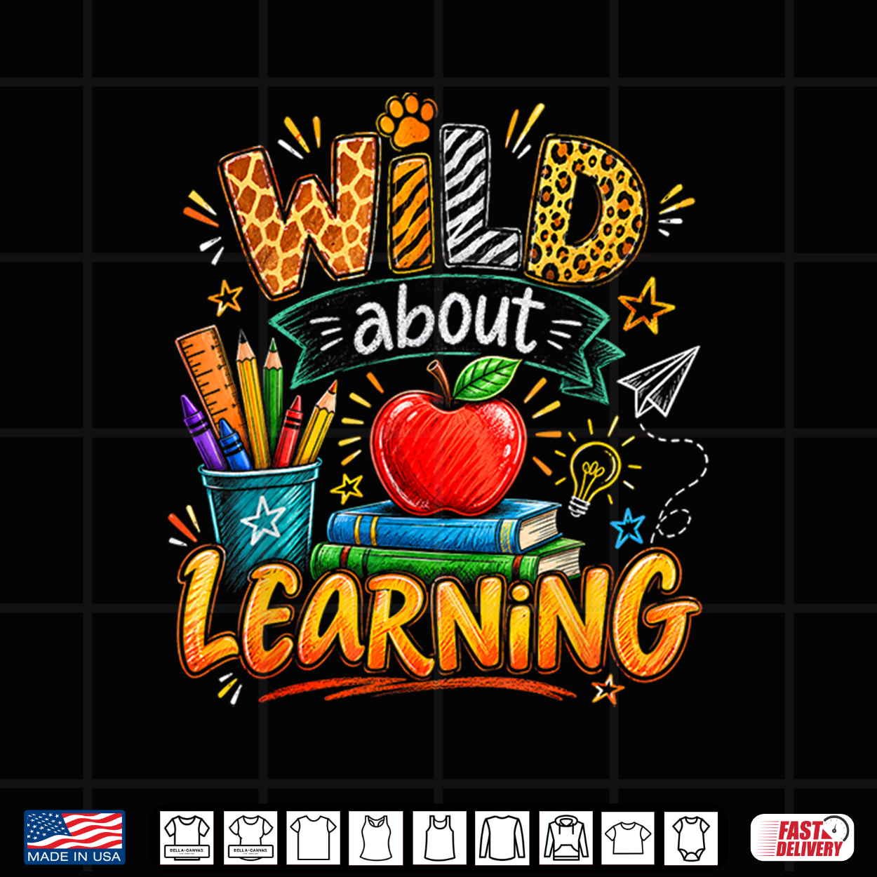 Wild About Learning Back To School Leopard Teacher Student Shirt