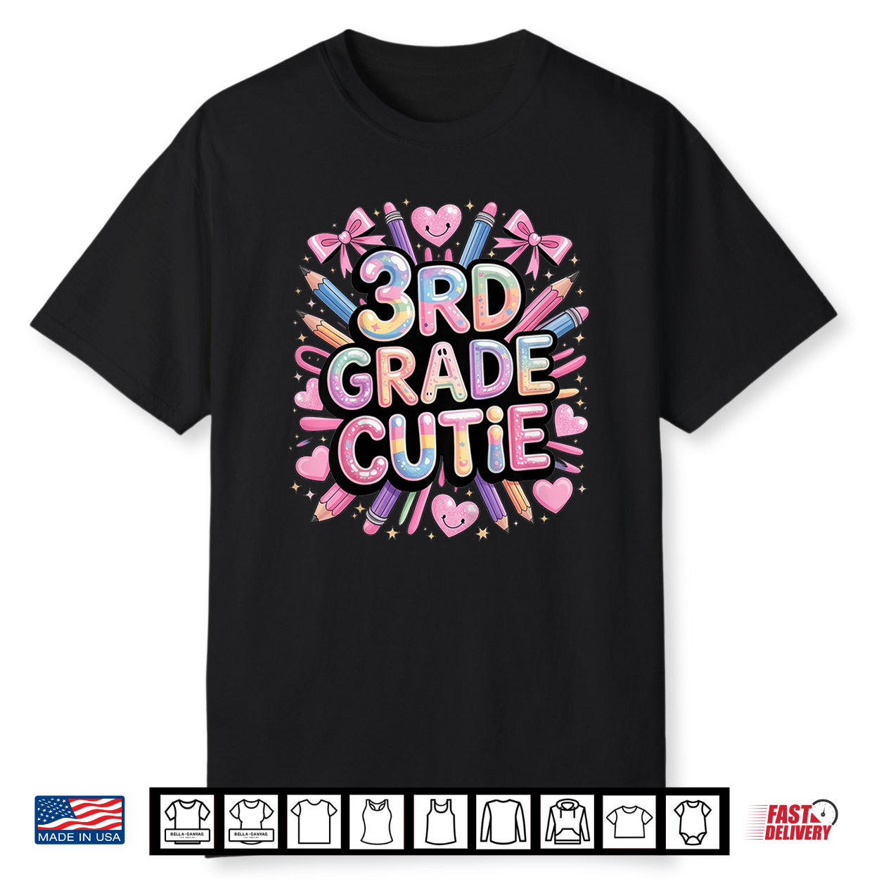 3Rd Grade Cutie Third Grade Back To School First Day Shirt