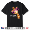 Be You The World Will Adjust Cute Giraffe With Glasses Shirt