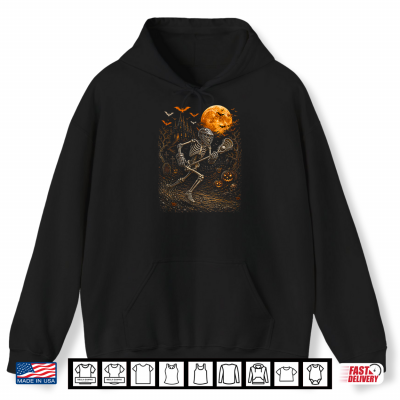 Halloween Playing Lacrosse Costume Player Horror Skeleton Shirt 1 Hoodie Halloween Playing Lacrosse Costume Player Horror Skeleton Shirt 1