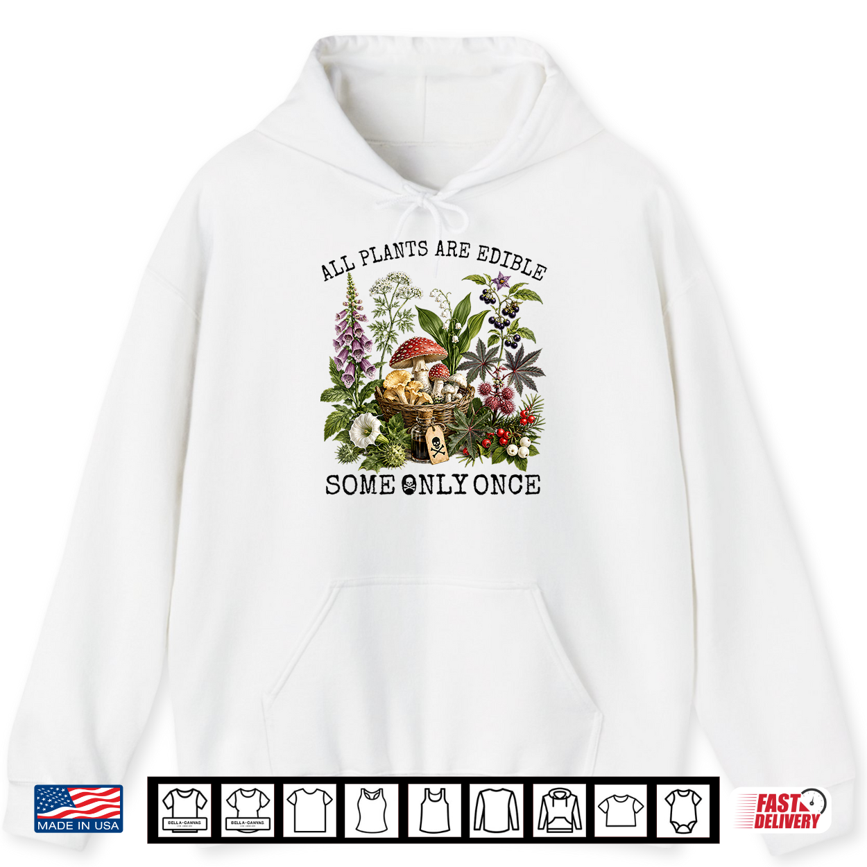 All Plants Are Edible Some Only Once Botany Gardening Shirt