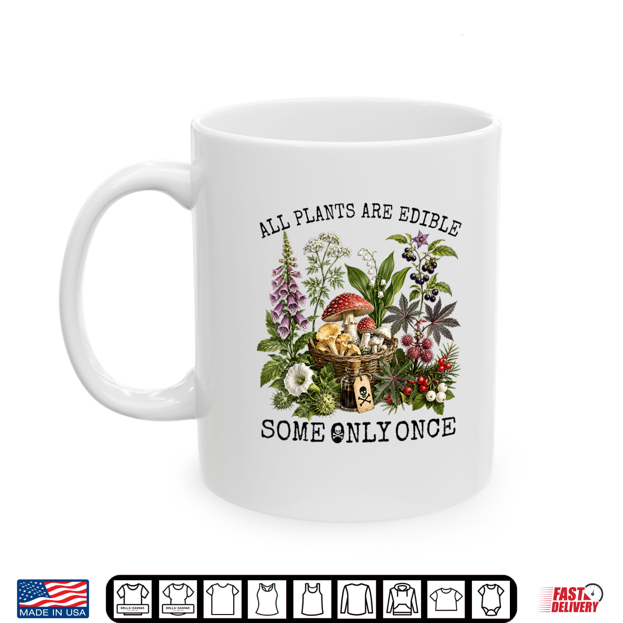 All Plants Are Edible Some Only Once Botany Gardening Shirt
