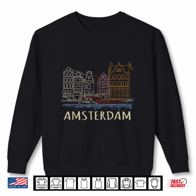 Sweatshirt Amsterdam Netherlands Dutch Travel Love Shirt