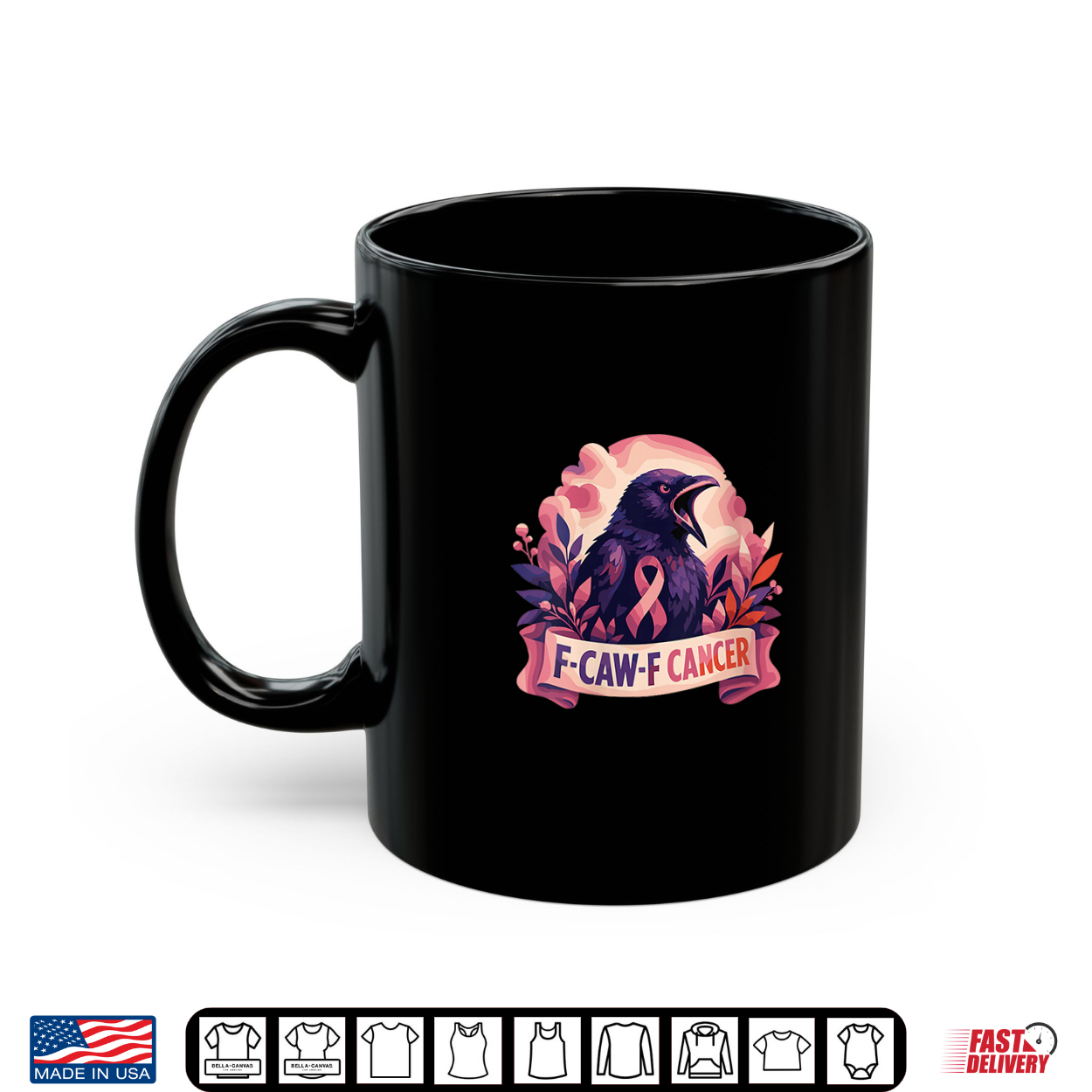 F Caw F Breast Cancer Awareness Crow Raven Meme Shirt