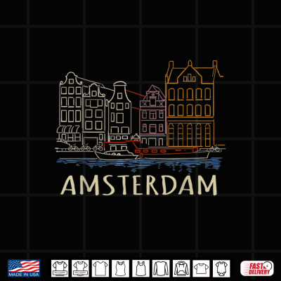 Design Amsterdam Netherlands Dutch Travel Love Shirt