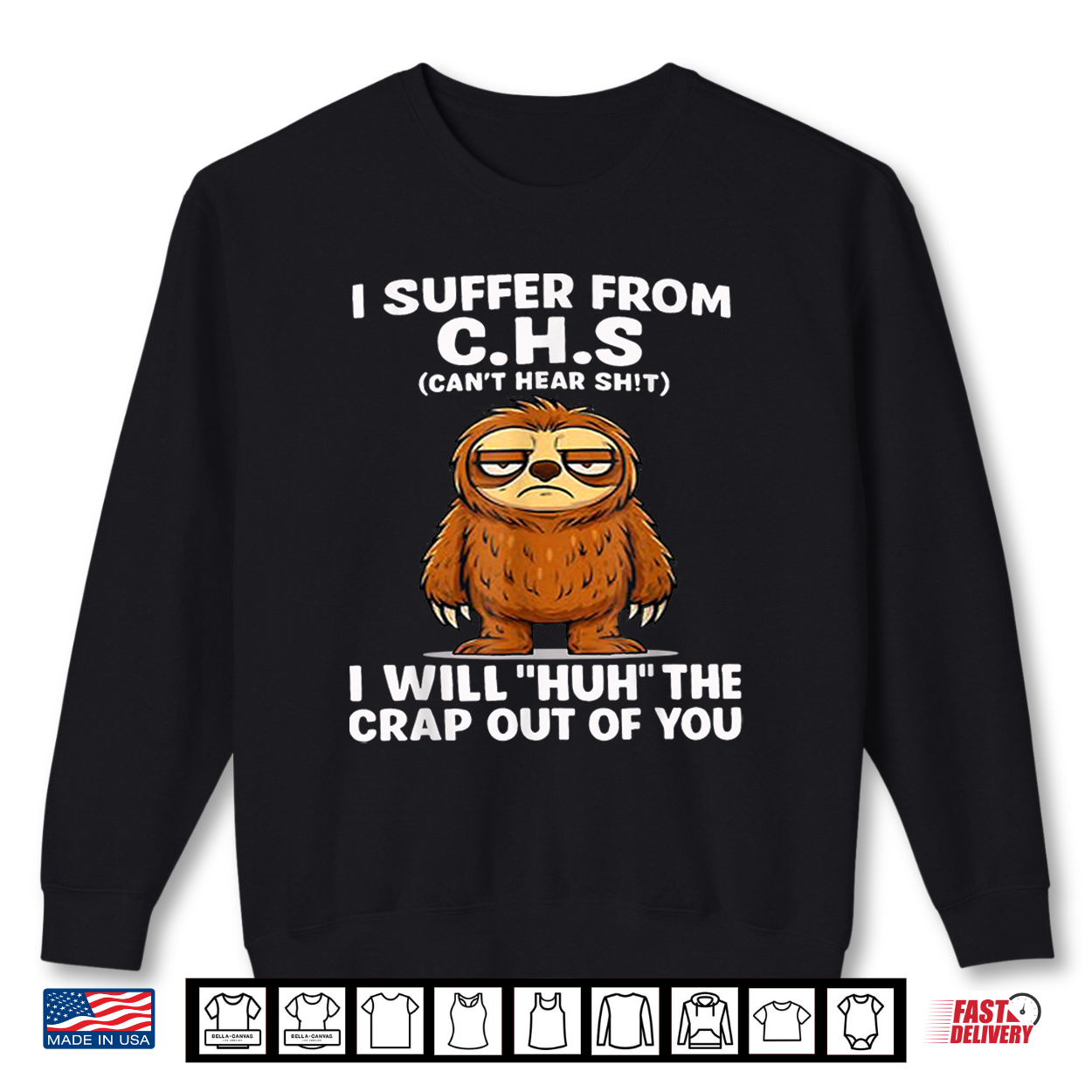 I Suffer From Chs Can’T Hear Sarcastic Squirrel Shirt