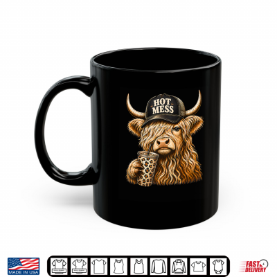 Mug Hot Mess Cow Cute Coffee Shirt