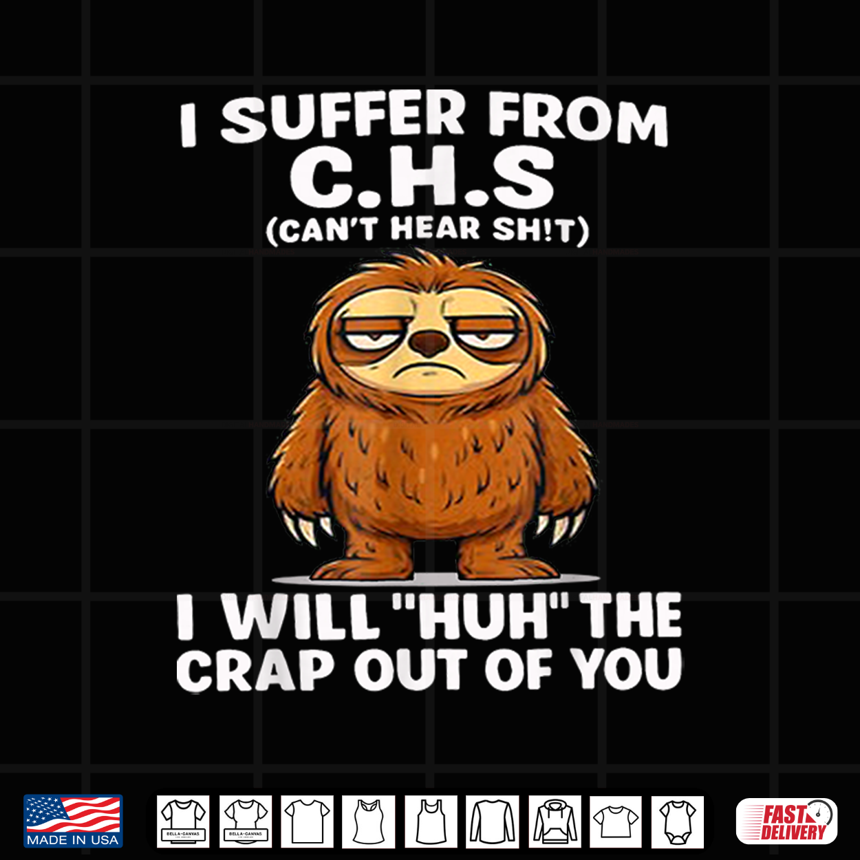 I Suffer From Chs Can’T Hear Sarcastic Squirrel Shirt