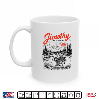 Mug Jimothy Seattle Wildlife Raccoon Mountain Adventure Shirt