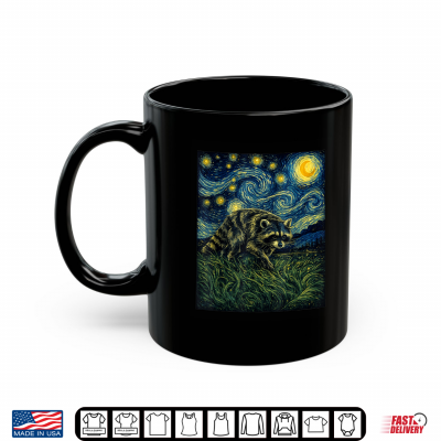 Mug Jimothy Van Gogh Starry Night Raccoon Shirt