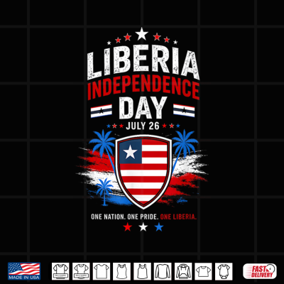 Design Liberia Independence Day July 26 Liberia Flag Shirt