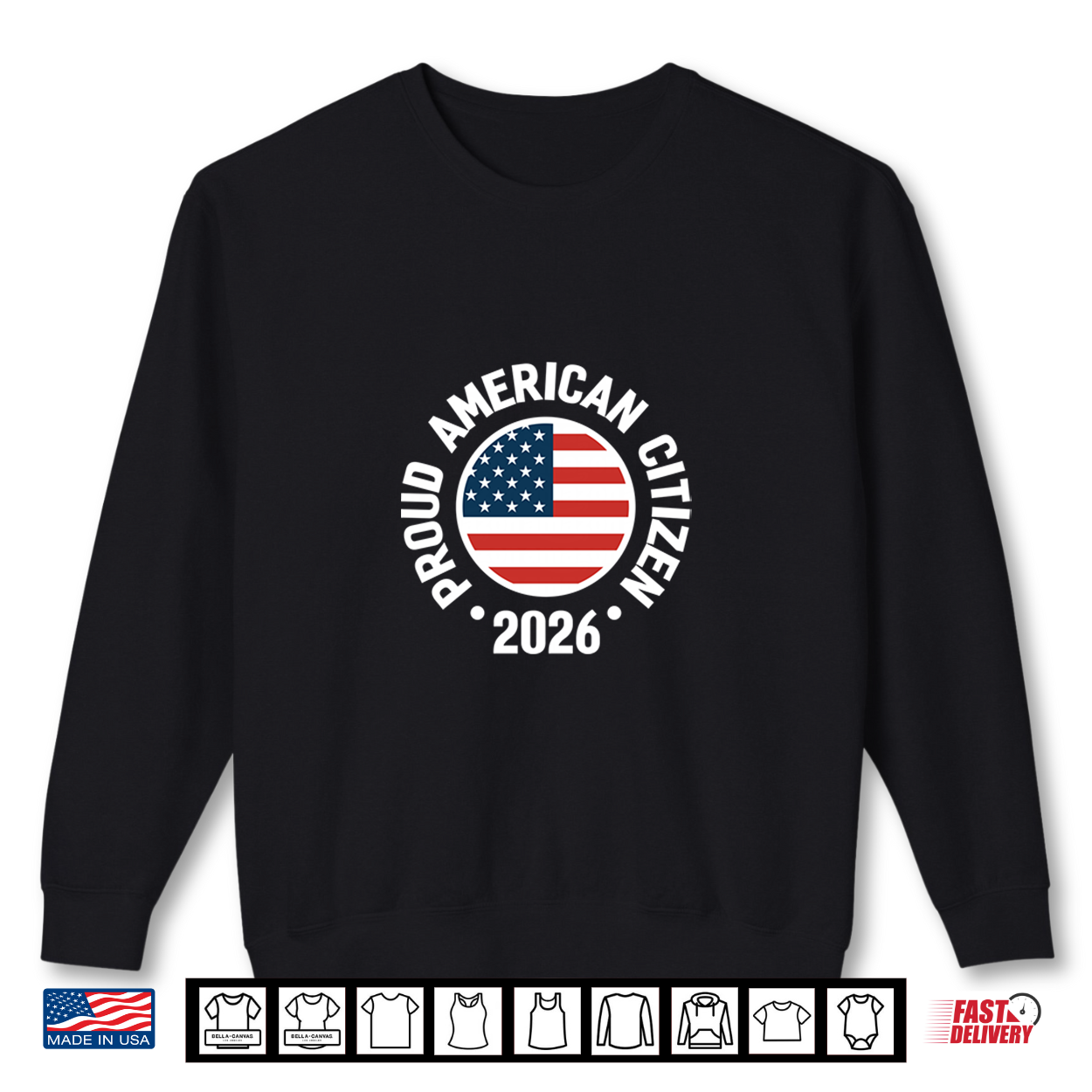 Proud New Citizen 2026 Us Citizenship American Flag Shirt