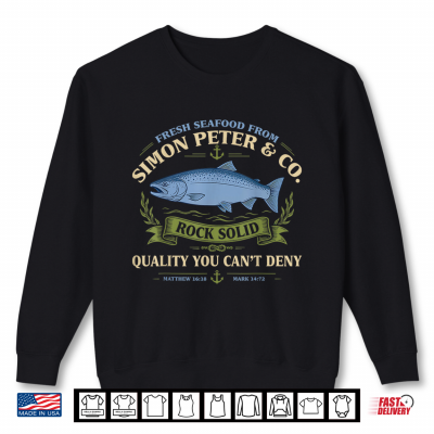 Sweatshirt Simon Peter Fishing Apostle Saint Peter Christian Fisherman Shirt