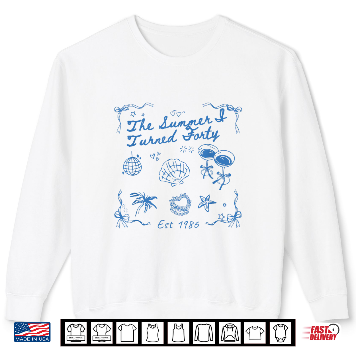 Summer I Turned Forty 40Th Birthday Seashell Coastal Beach Shirt